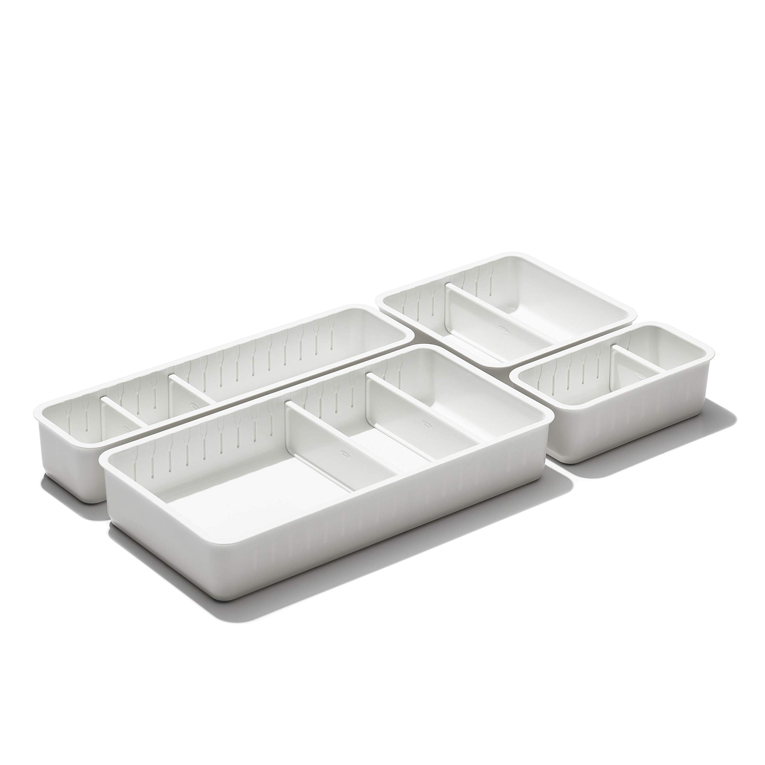 OXO + Good Grips 4Piece Complete Adjustable Drawer Bin Set with
