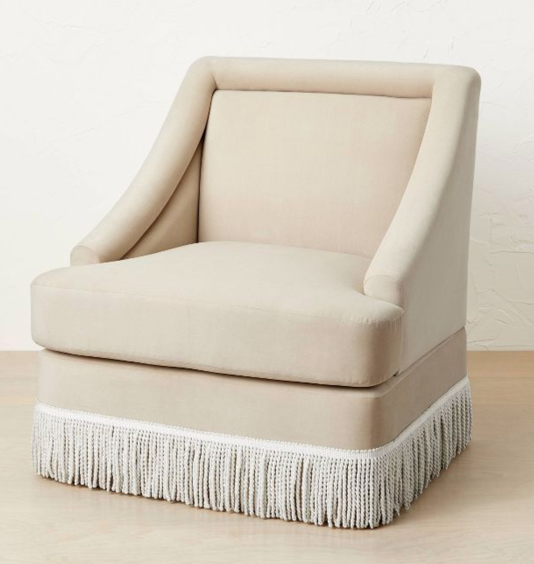 Opalhouse designed with Jungalow Velvet Accent Chair with Fringe