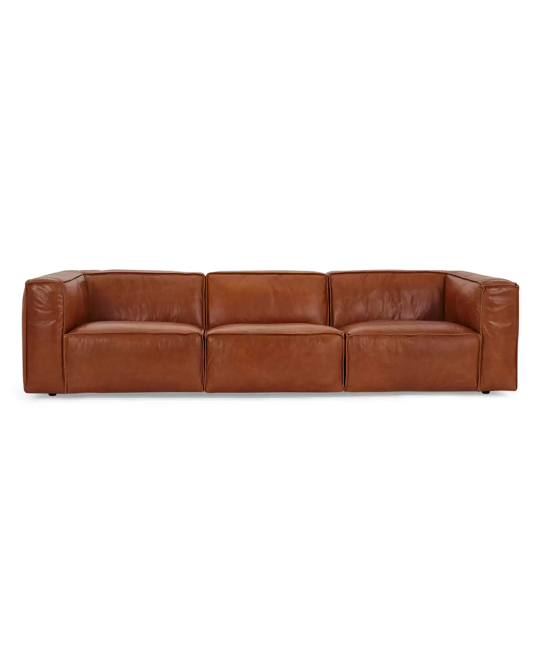 Lounge Lovers + Linden Leather 3 Seat Sofa