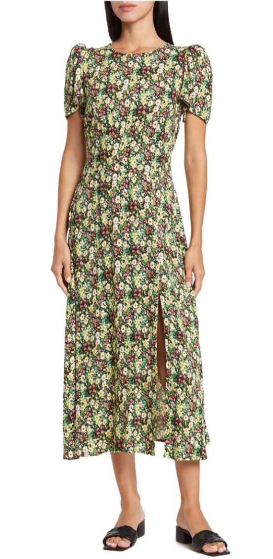 Afrm lala best sale midi dress