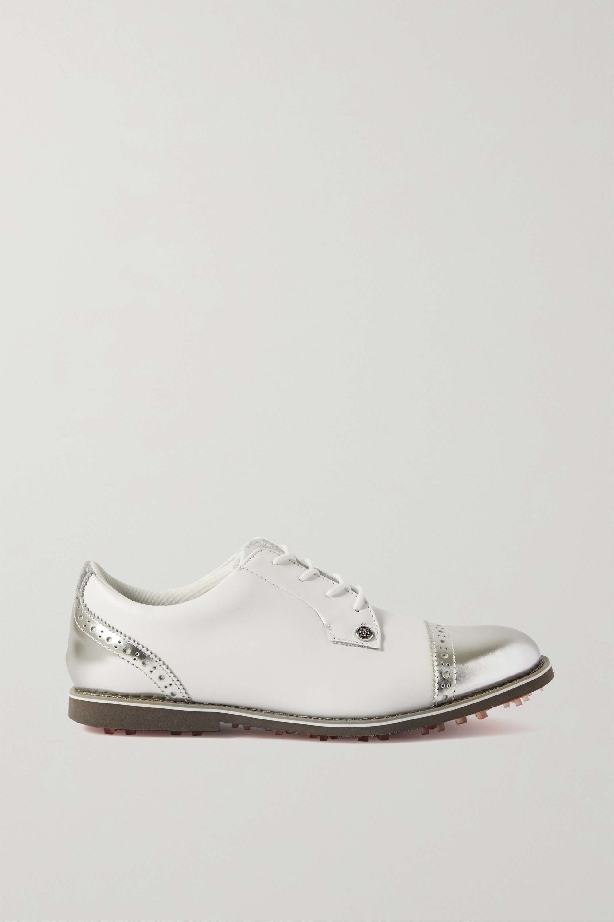 G/FORE + Gallivanter two-tone metallic leather golf shoes