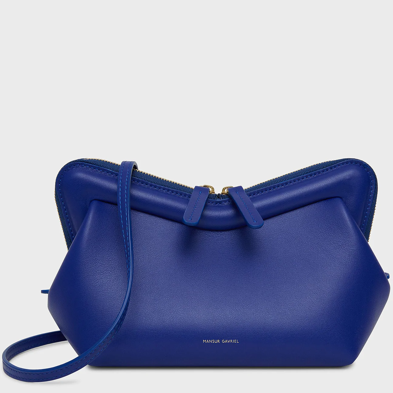 Mansur Gavriel Small Metallic Leather Zip Top Tote