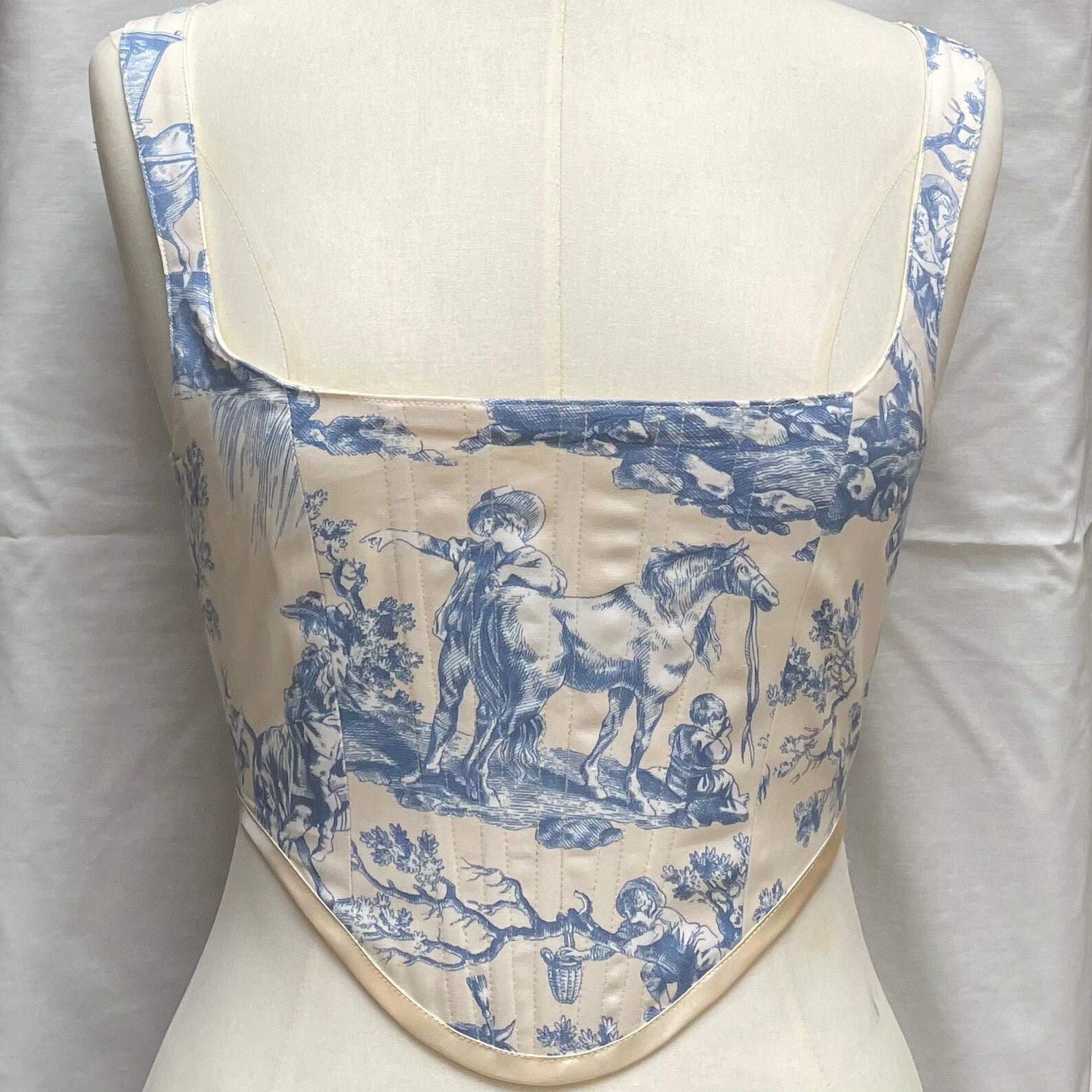TaperJeanGirl01 + Handmade Toile de Jouy Corset