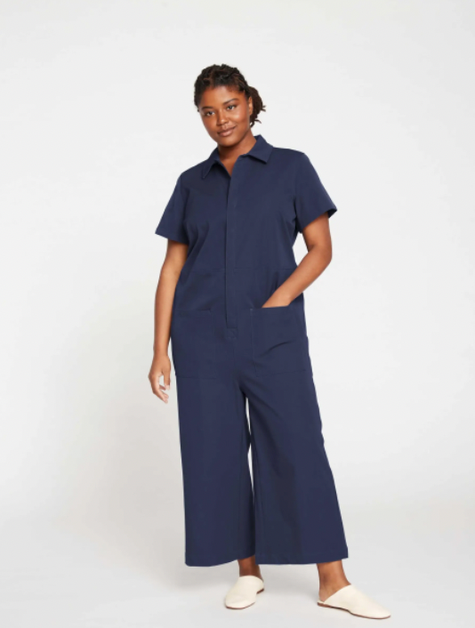 Universal Standard + Kate Stretch Cotton Twill Jumpsuit