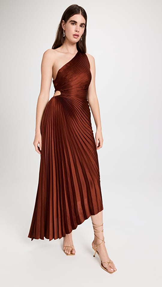 Alc aurora best sale one shoulder dress
