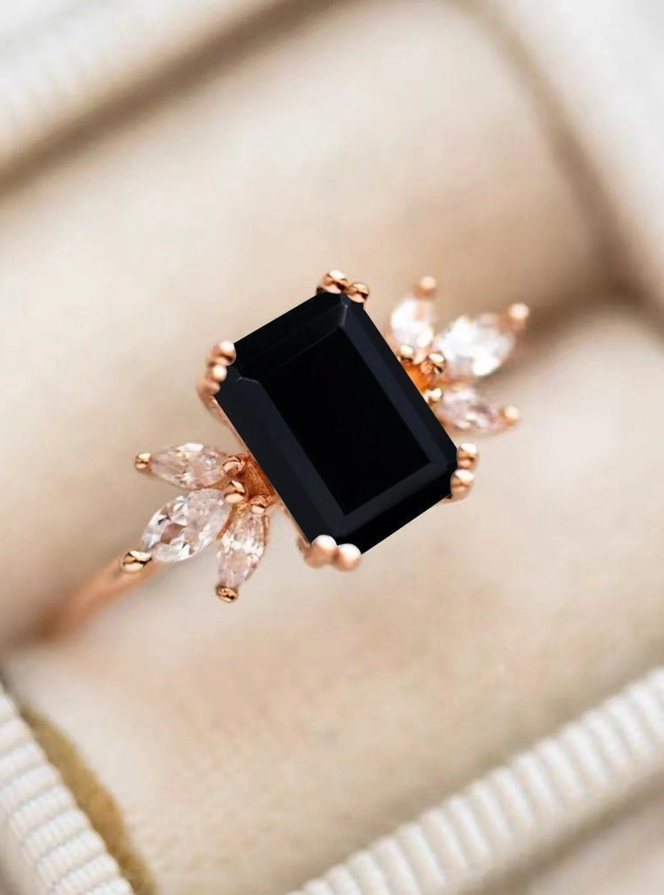 Black Aqeeq Flat Handcraft Women Ring (Rose Gold Plated) | Boutique Ottoman  Exclusive