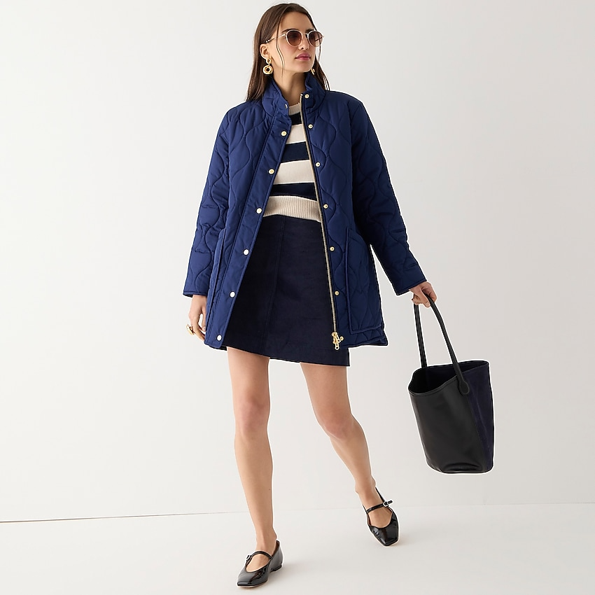 J. Crew + New quilted cocoon puffer coat