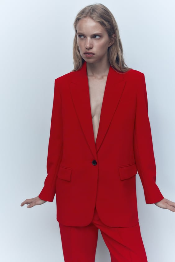 Zara Oversized Blazer With Pockets