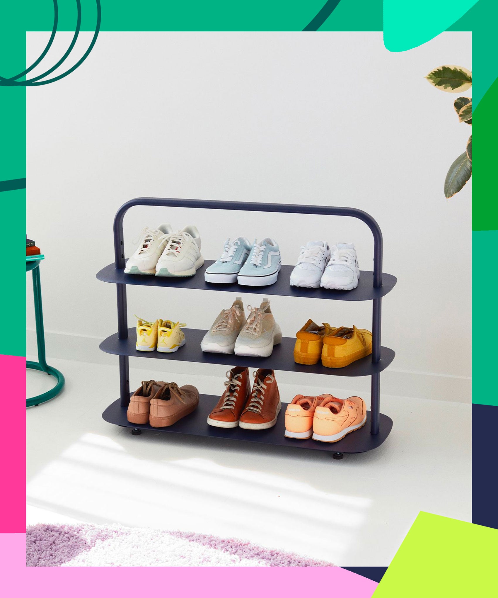 Space Saving 60 Pairs Shoe Rack Organizer 10-Tier Stackable Shoe