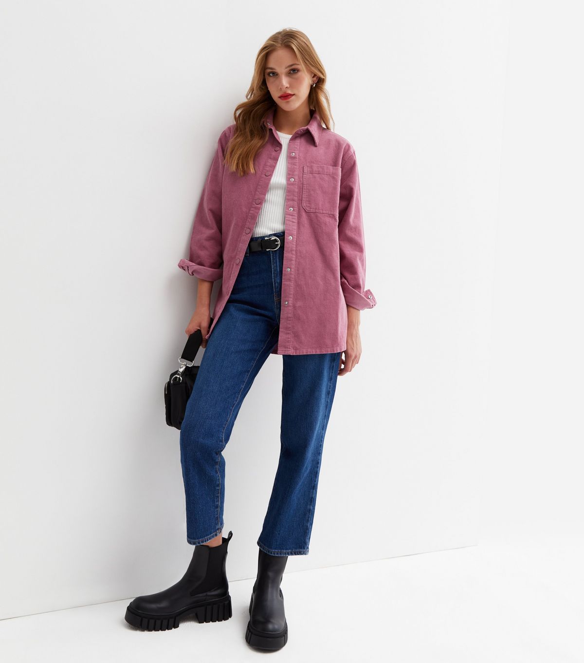New Look + Deep Pink Cord Jacket