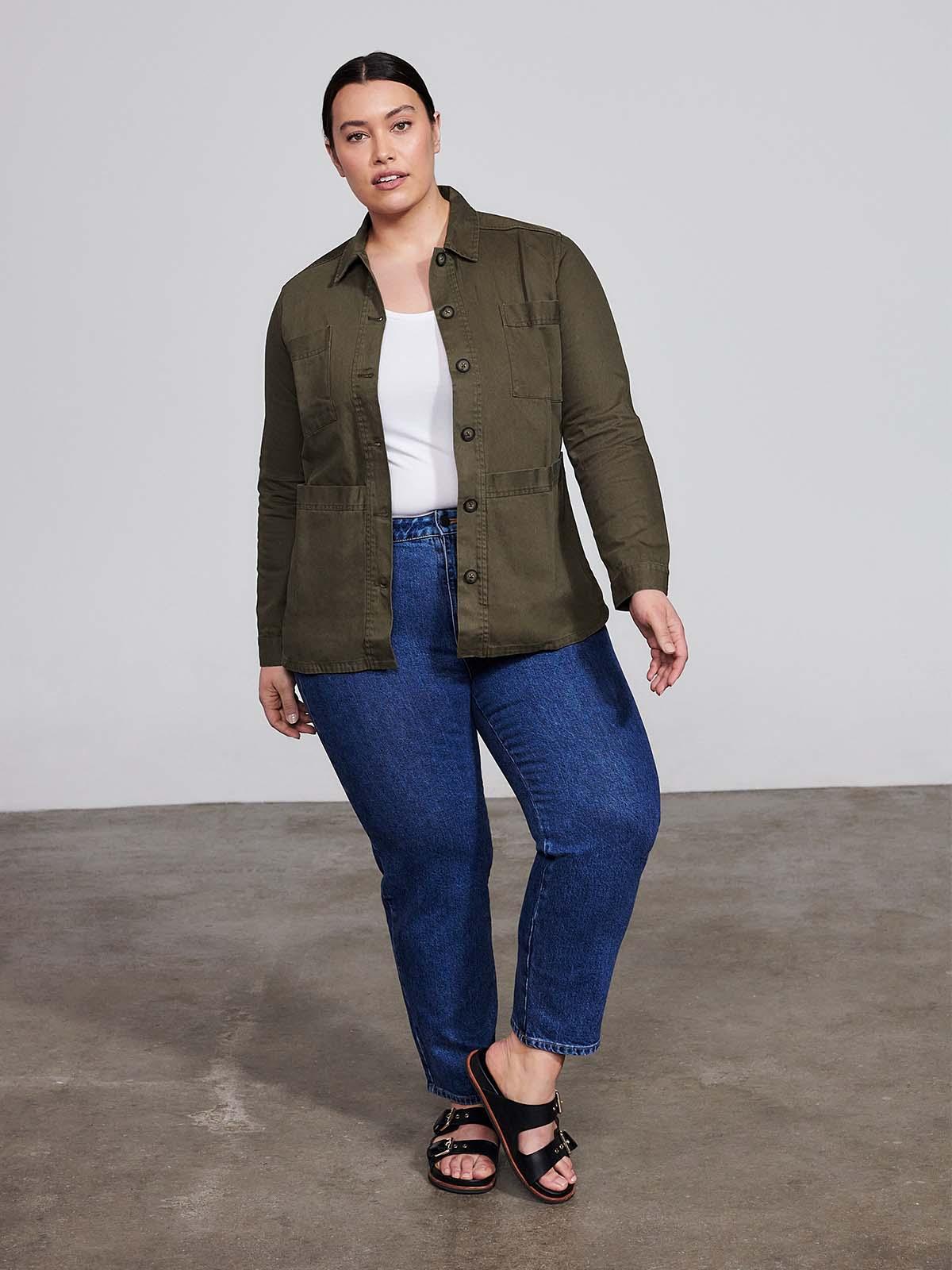Thought + The Essential Organic Cotton Utility Jacket – Green