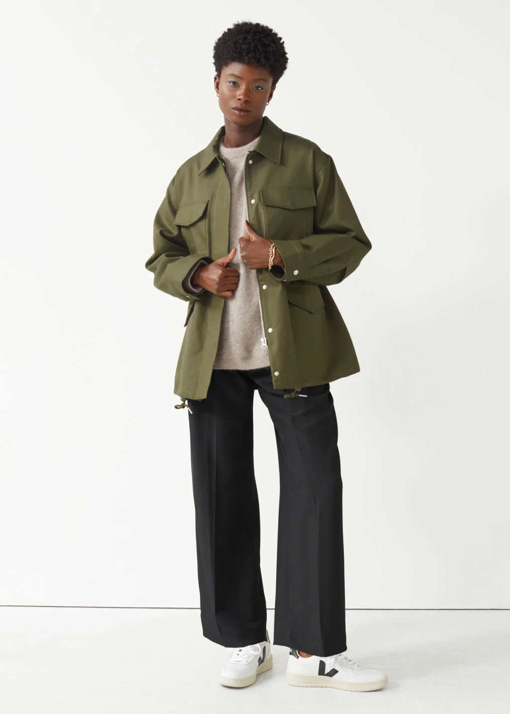 Oversized 2025 collar jacket