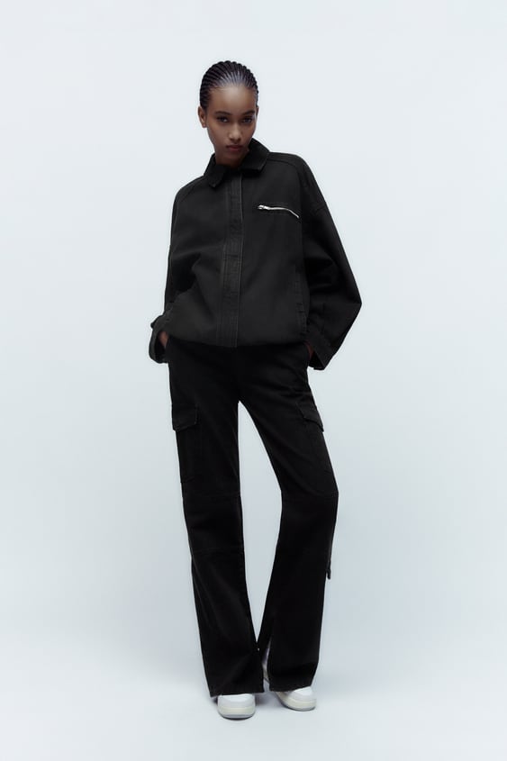 Zara + TRF Cargo Split Jeans