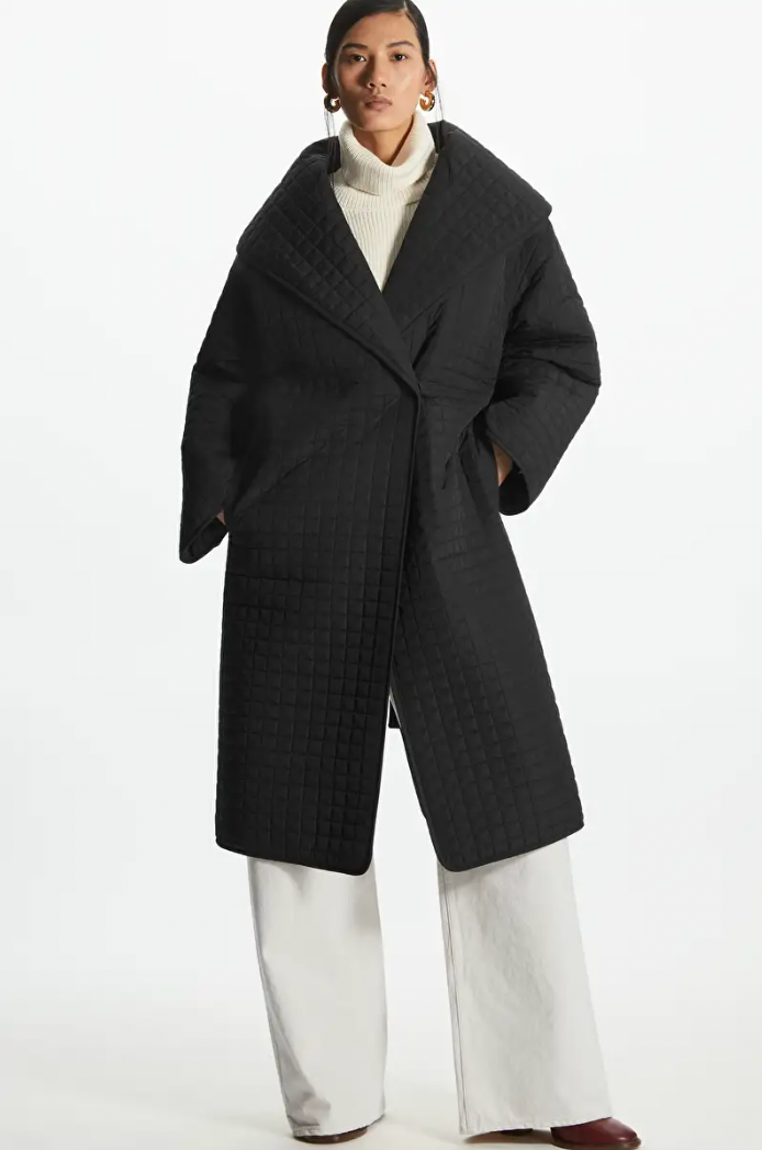 COS Longline Quilted Liner Coat