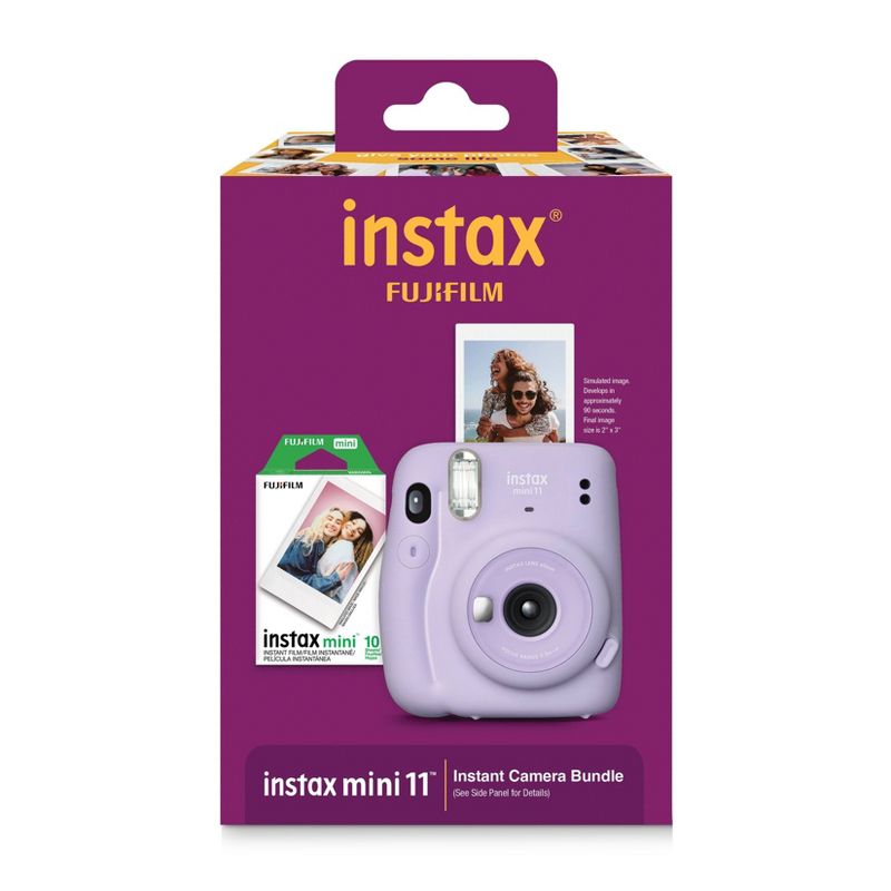 purple instant camera