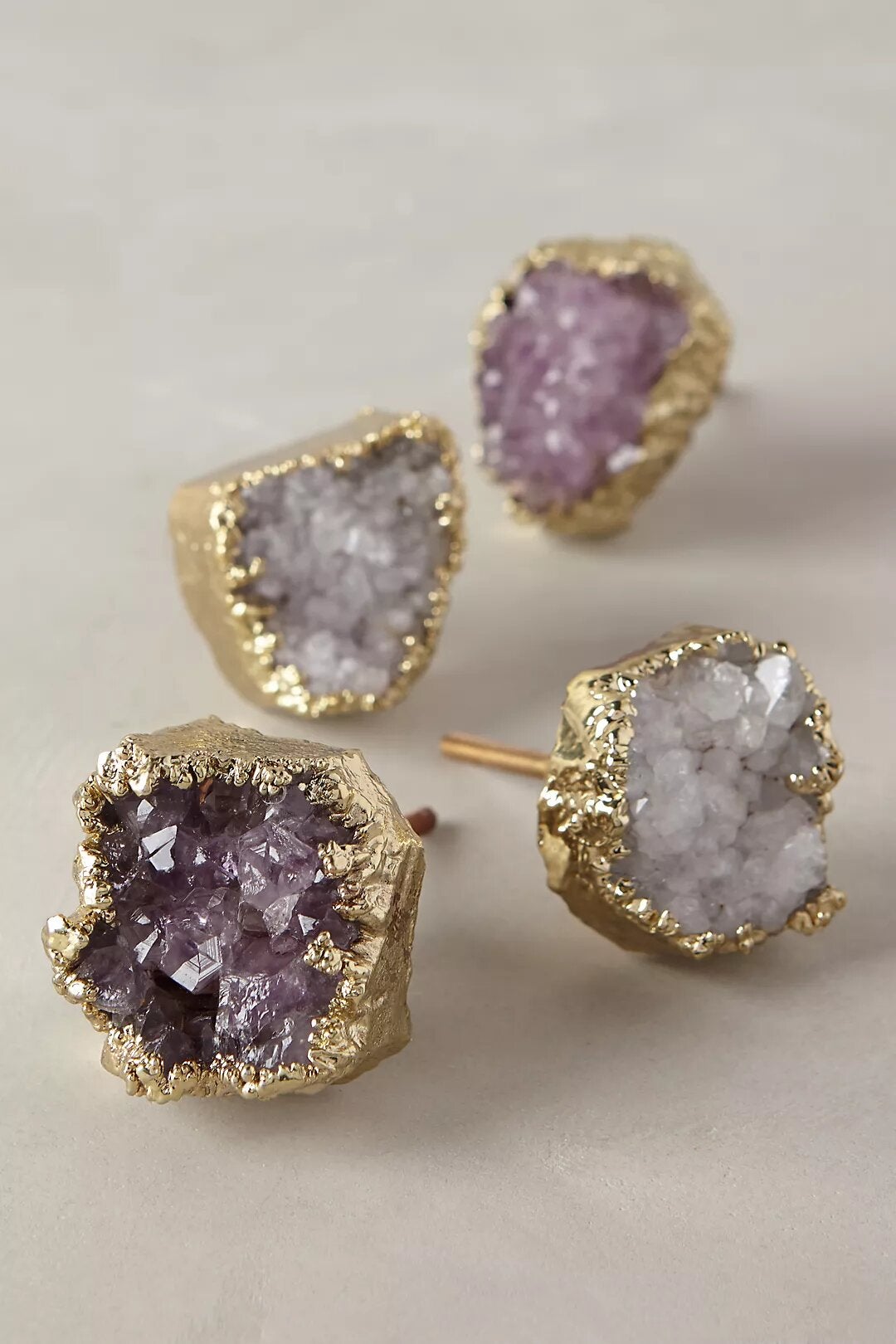 Anthropologie + Gilded Amethyst Knob