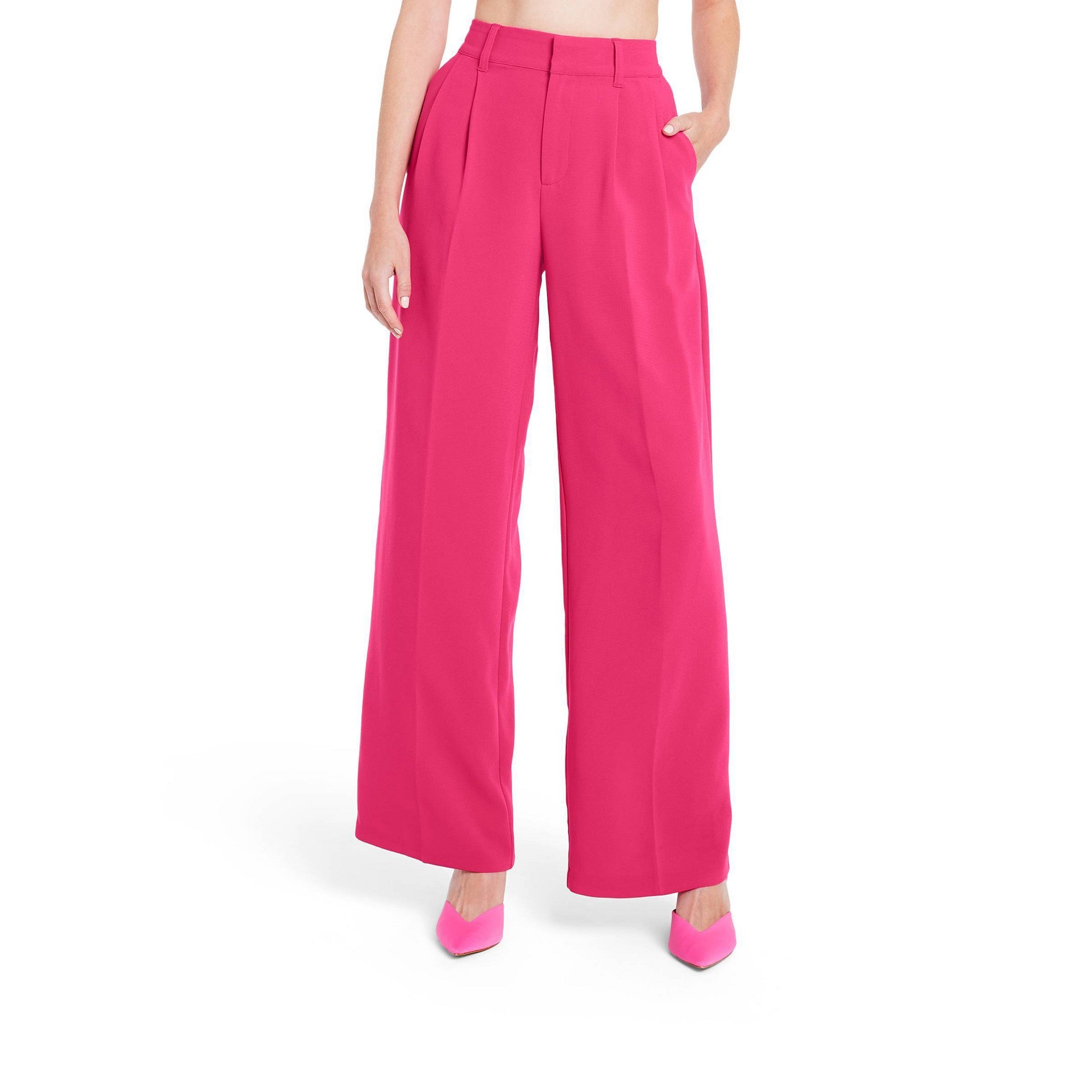 Sergio Hudson x Target Pink High Waist Wide Leg Tailored Trousers