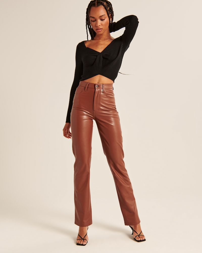 abercrombie vegan leather pants