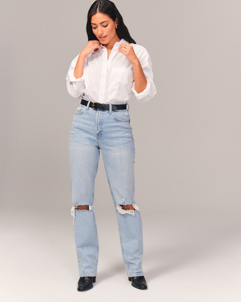 curve love ultra high rise 90s straight jean