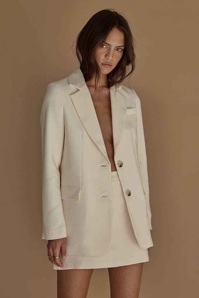 Oversized deals cream blazer