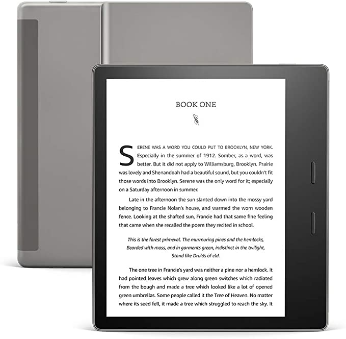 Kindle Oasis: Bạn là một trong những người yêu thích đọc sách hoặc truyện tranh? Kindle Oasis sẽ là sự lựa chọn tuyệt vời cho bạn. Với màn hình siêu sáng và cảm biến ánh sáng tự động, cuốn sách yêu thích của bạn sẽ luôn rõ nét ngay cả trong điều kiện ánh sáng yếu nhất. Xem thêm hình ảnh để khám phá thêm về Kindle Oasis.