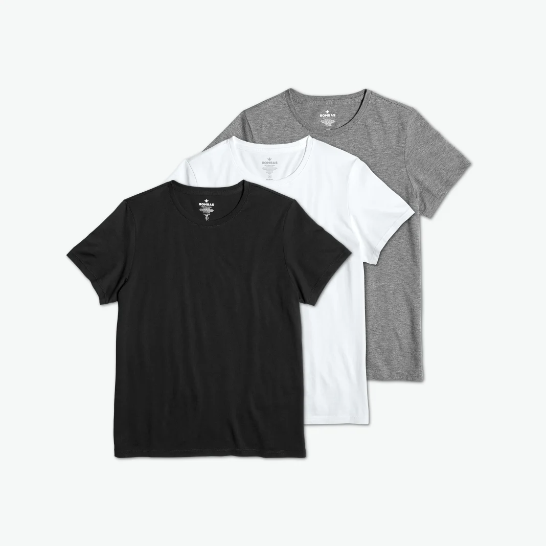 Bombas + Women’s Pima Cotton Crew Neck TShirt 3Pack