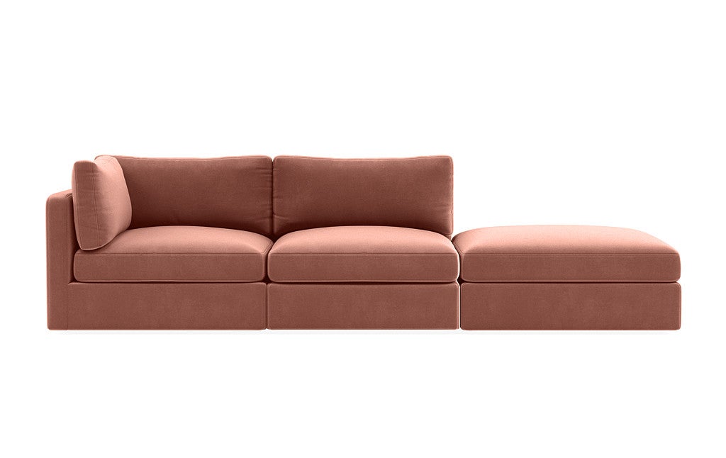 Interior Define Tatum Modular Sofa with Open Ottoman