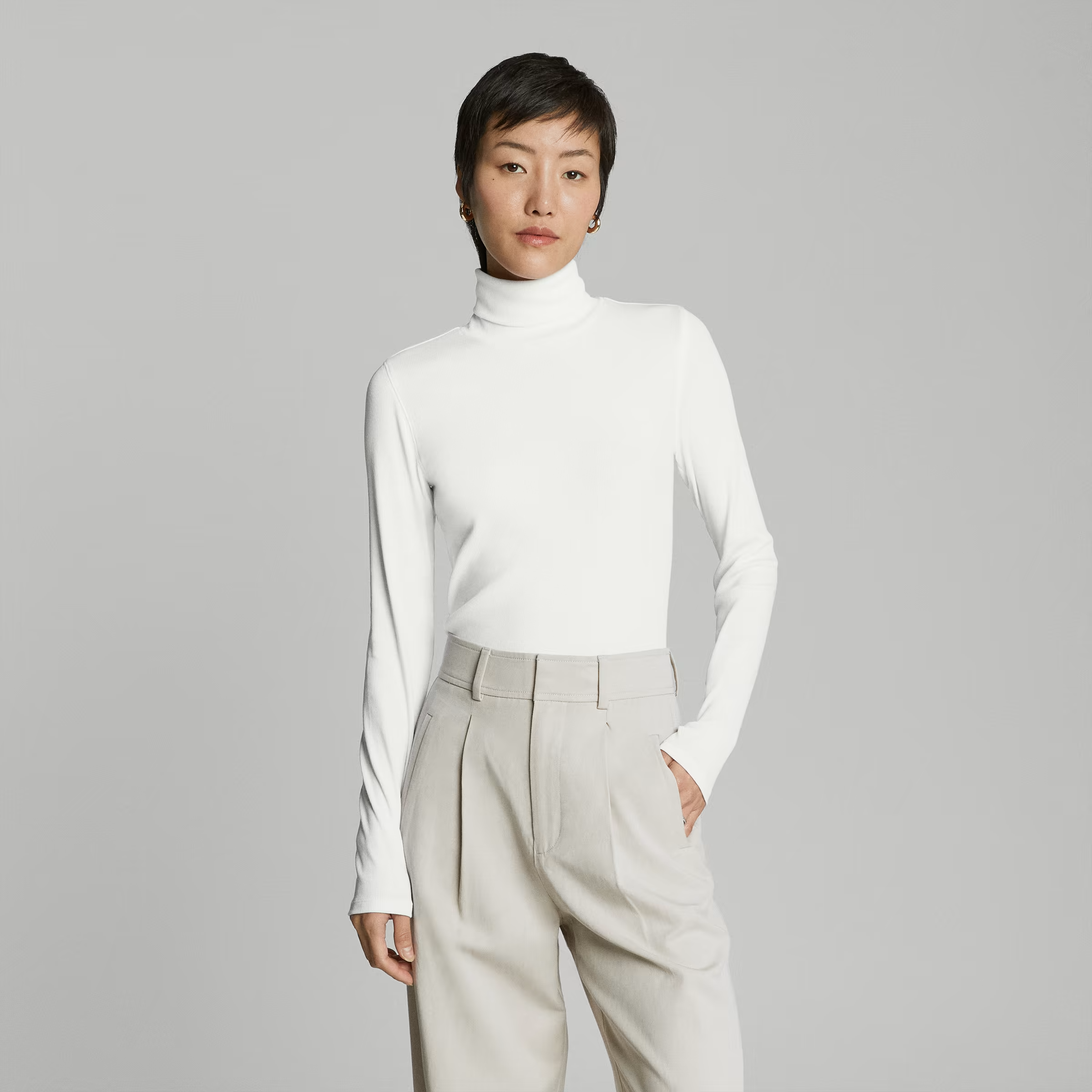Everlane The Pima Micro Rib Turtleneck