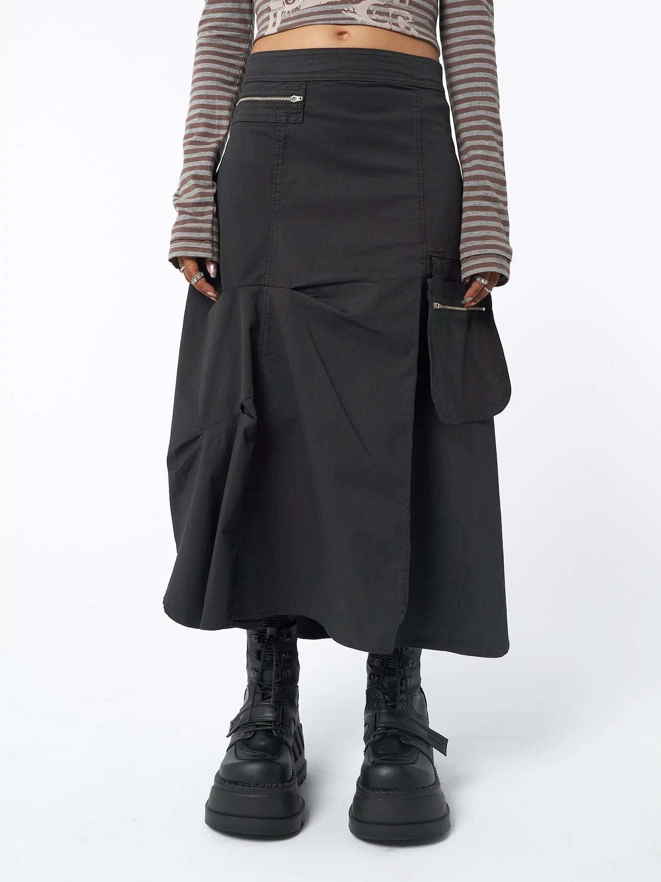 utility maxi skirt
