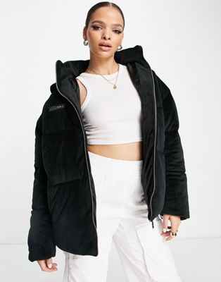 Ellesse black puffer clearance jacket women's