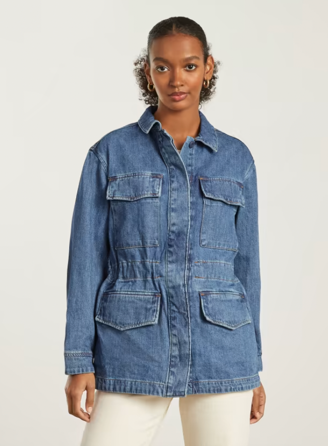 Denim clearance utility jacket