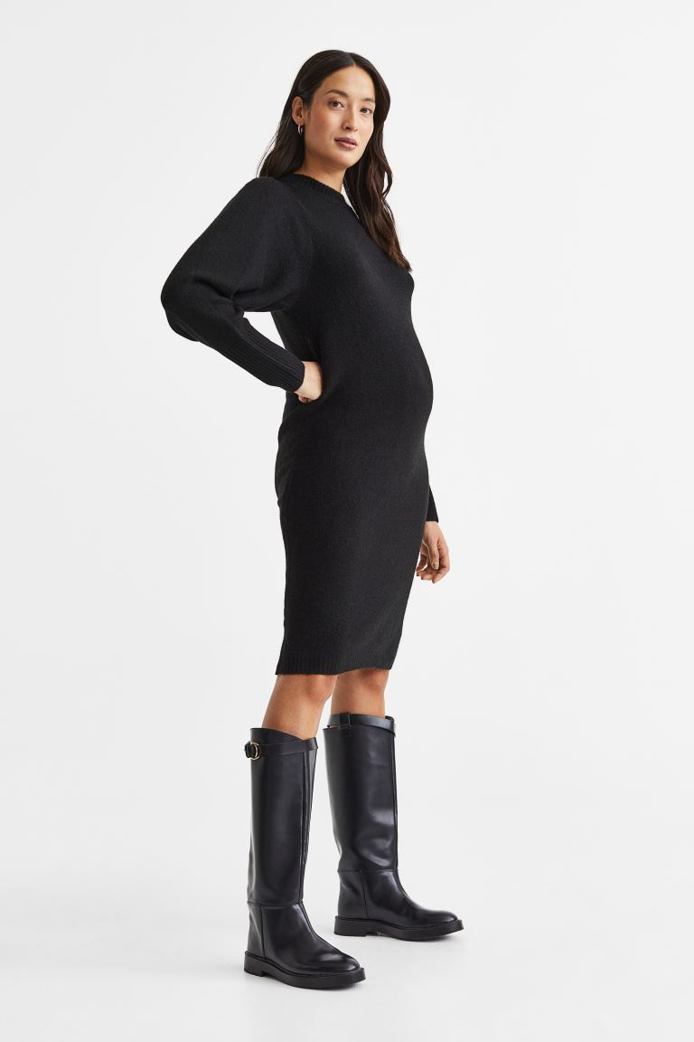 H&M + MAMA Knit Puffsleeved Dress
