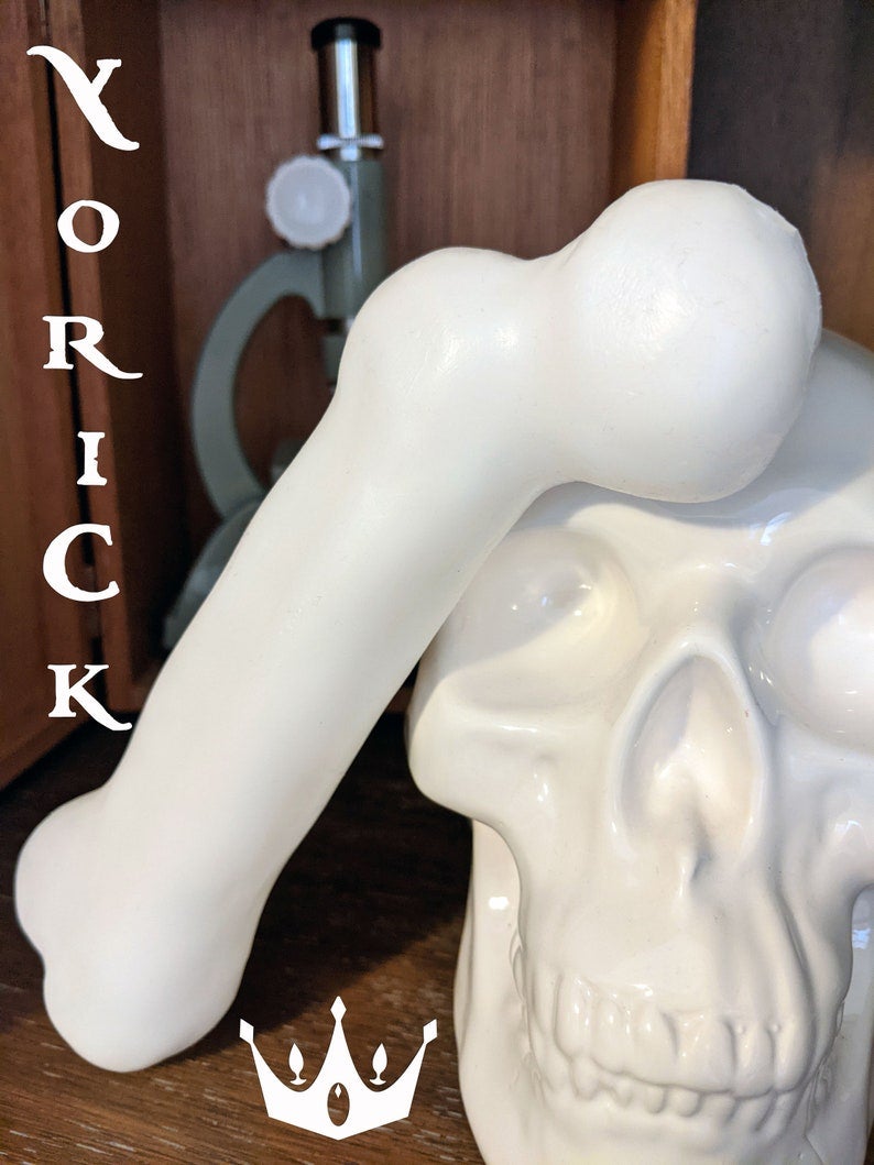 YourVagestysKingdom + Yorick Gothic Femur Bone Silicone Dildo