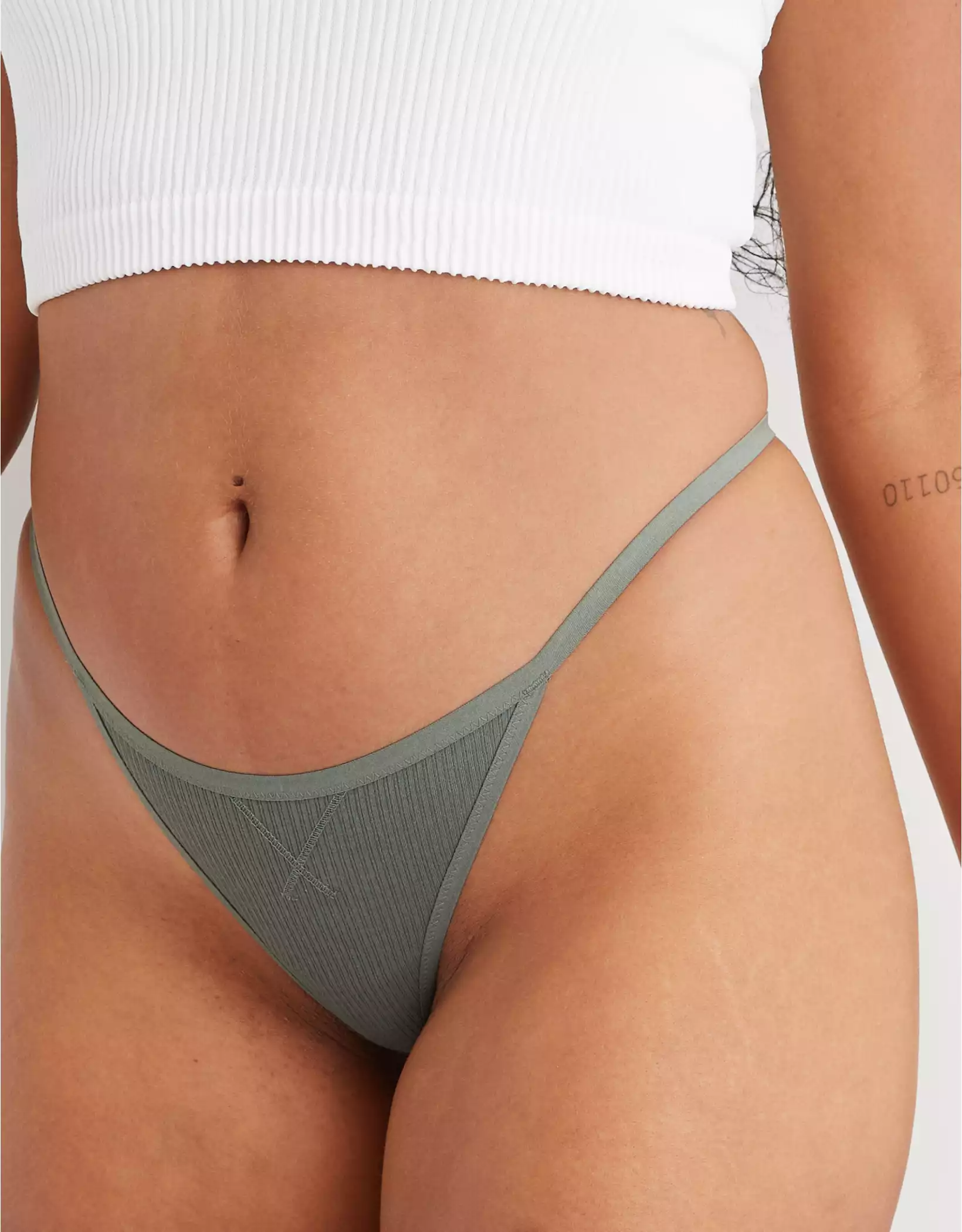 Aerie Cotton Ultra Low Rise String Thong Underwear