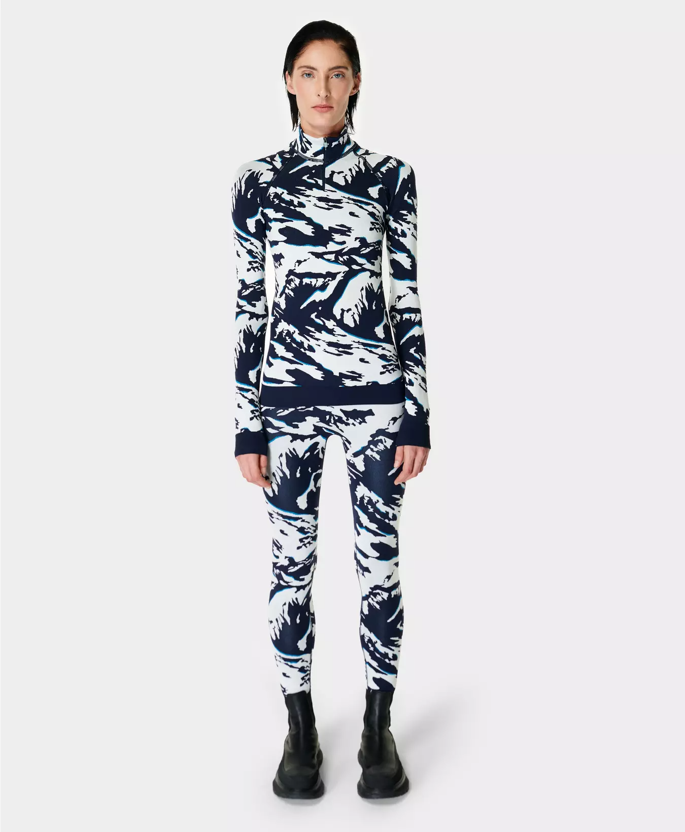 Sweaty Betty + Peaks Half Zip Ski Base Layer Top