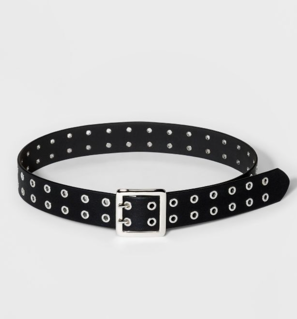 Wild Fable + Double Laser Cut Adjustable Western Grommet Belt