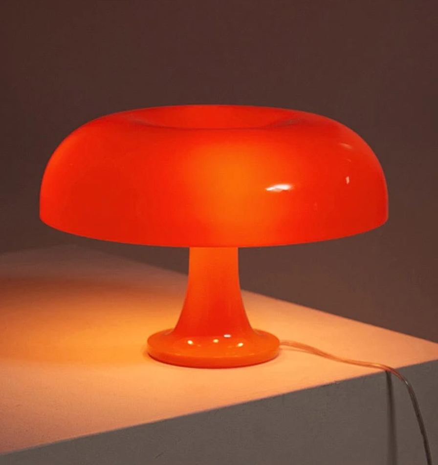 SickHaus + Mushroom Desk Lamp (orange/white)