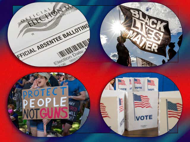Collage of voting images