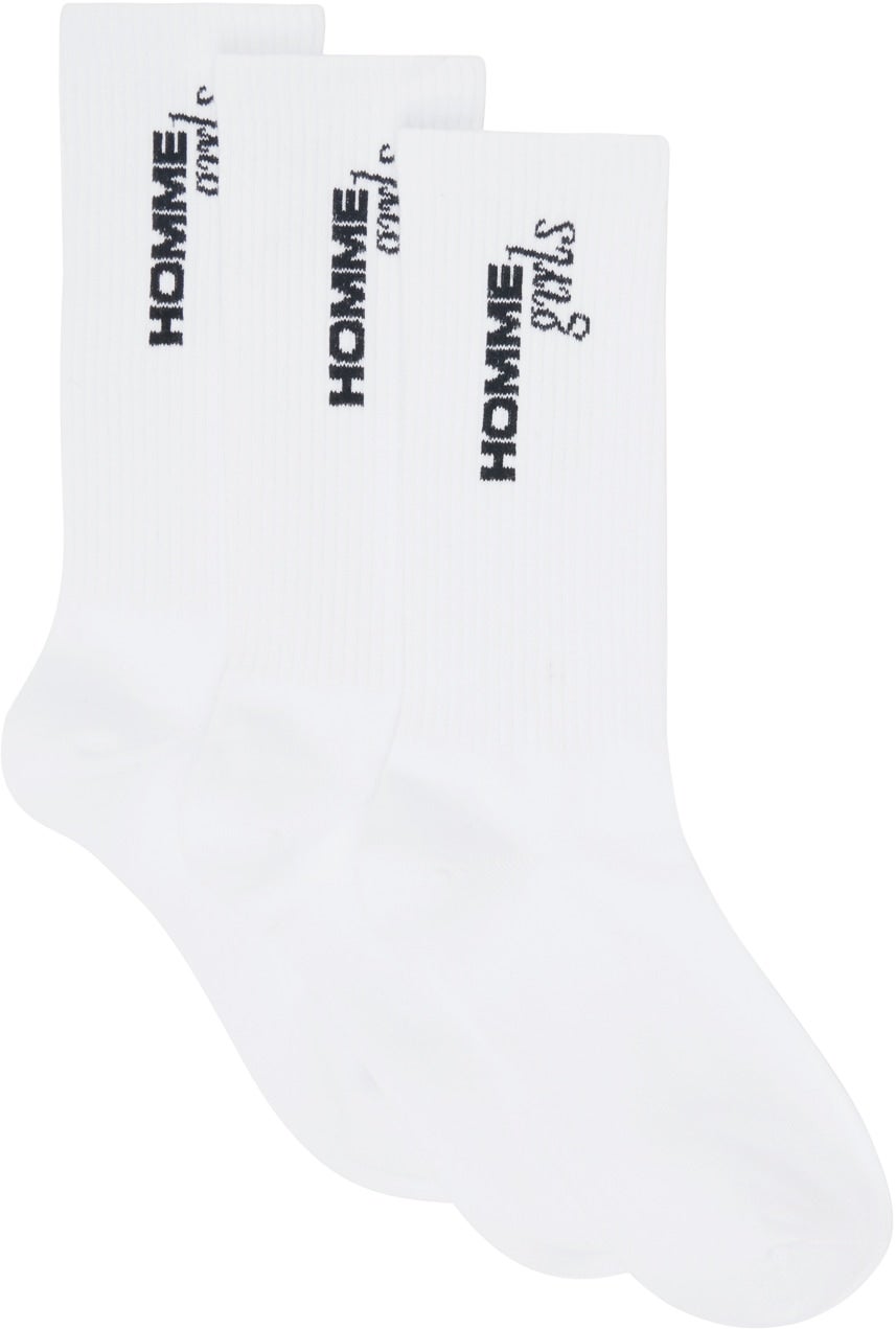 Hommegirls + 3-Pack White Original Tube Socks