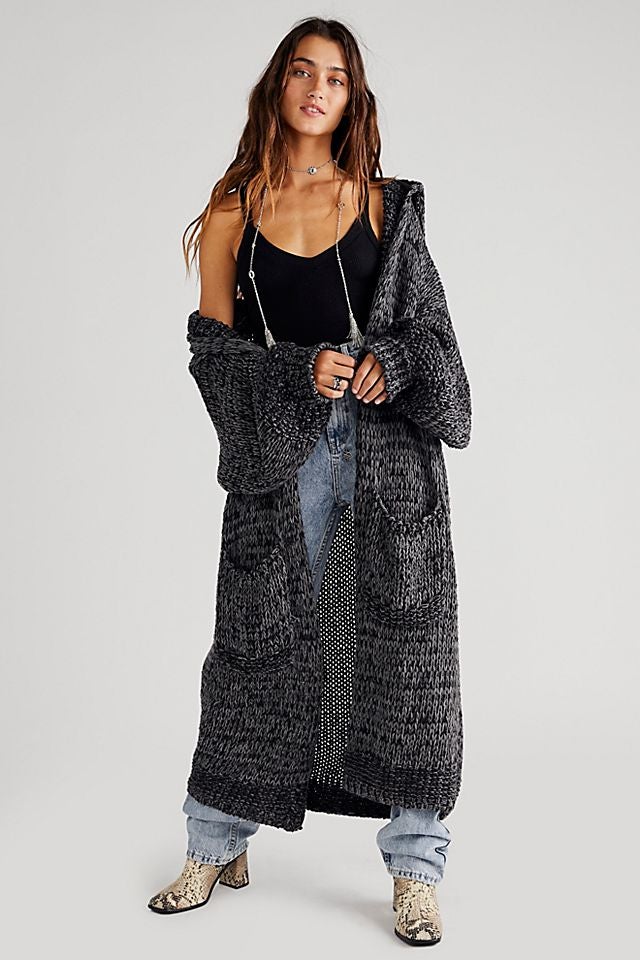 Free people deals hooded cardigan