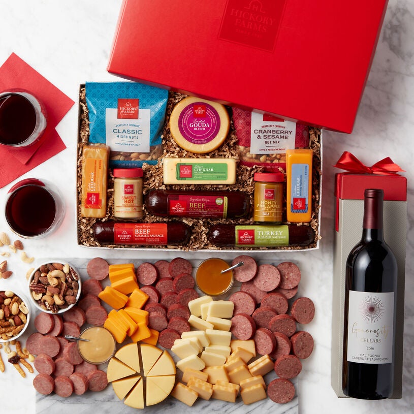 Hickory Farms + Signature Favorites & Wine Gift Set