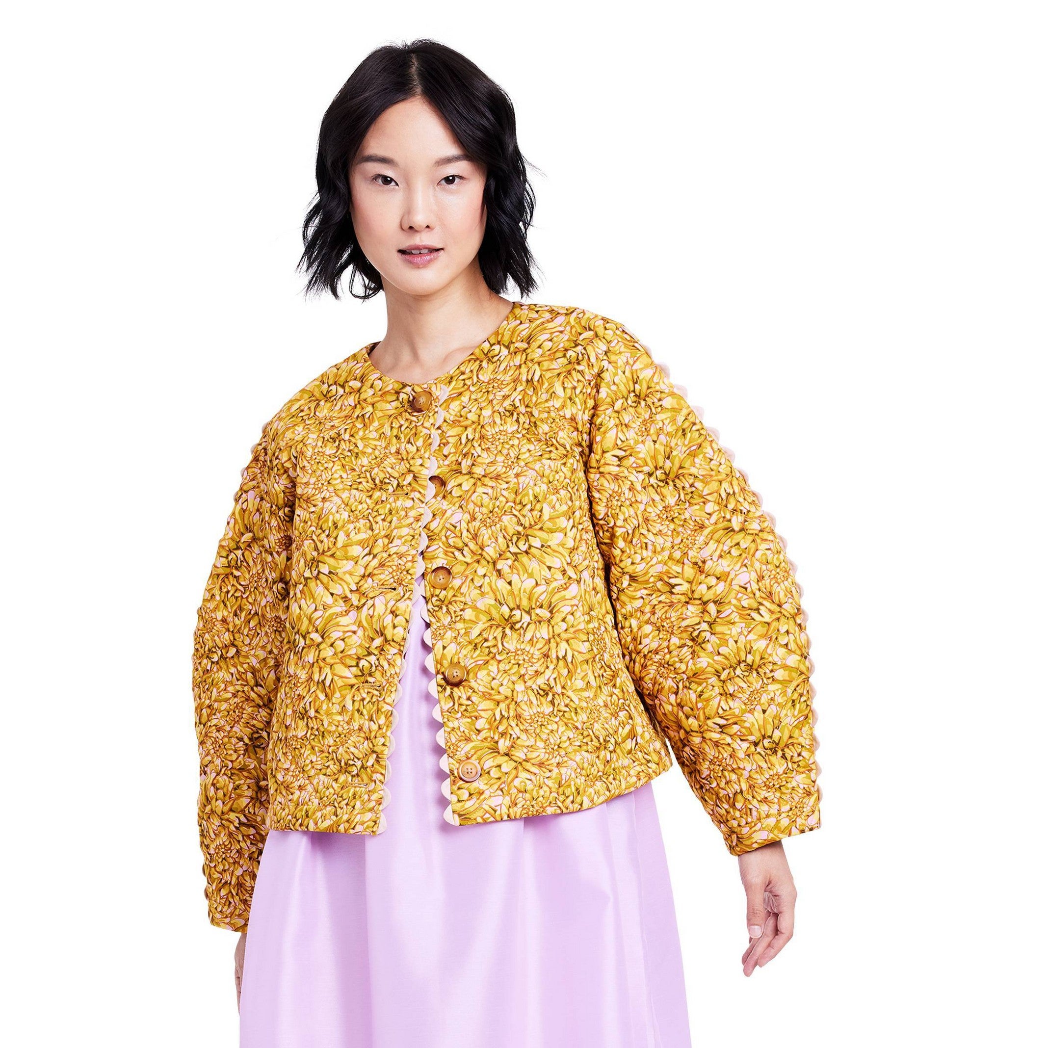 Kika Vargas x Target Gold + Mum Floral Quilted Jacket