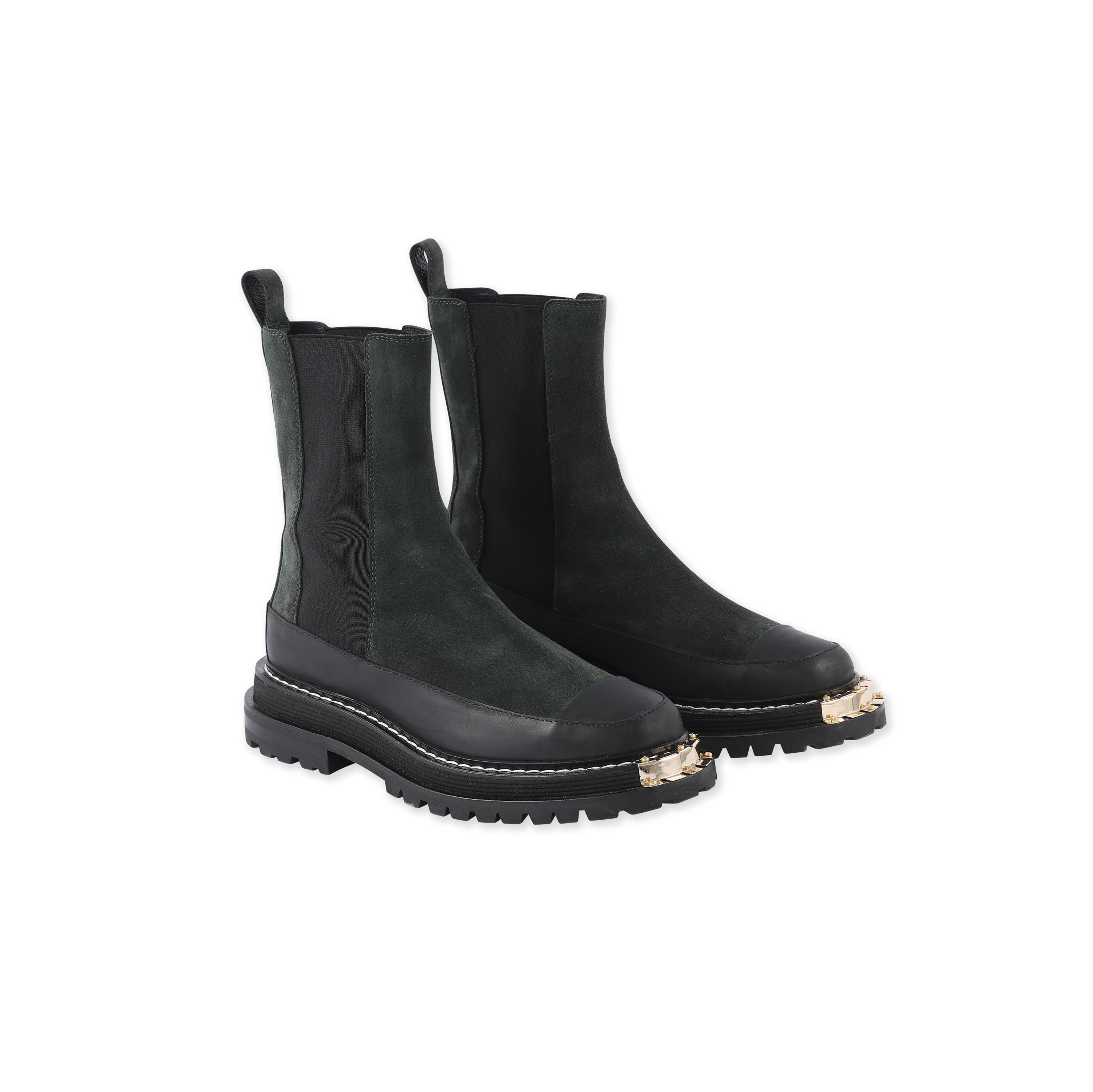 ankle boots with notched sole sandro