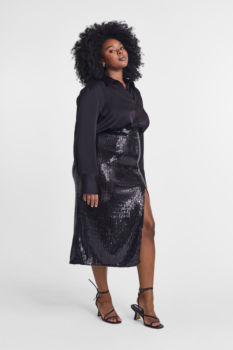 H&M + Sequined Skirt