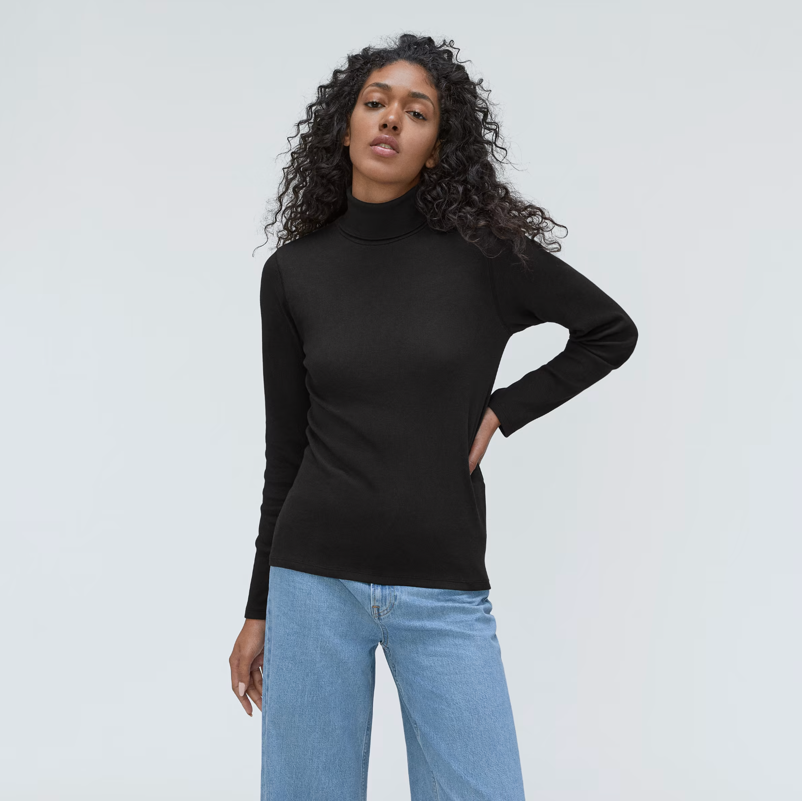 Everlane + The Pima Micro-Rib Turtleneck