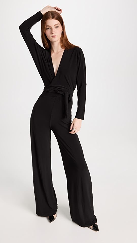 Norma Kamali + Dolman Wrap Jumpsuit