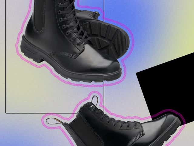 black blundstone lace up boots