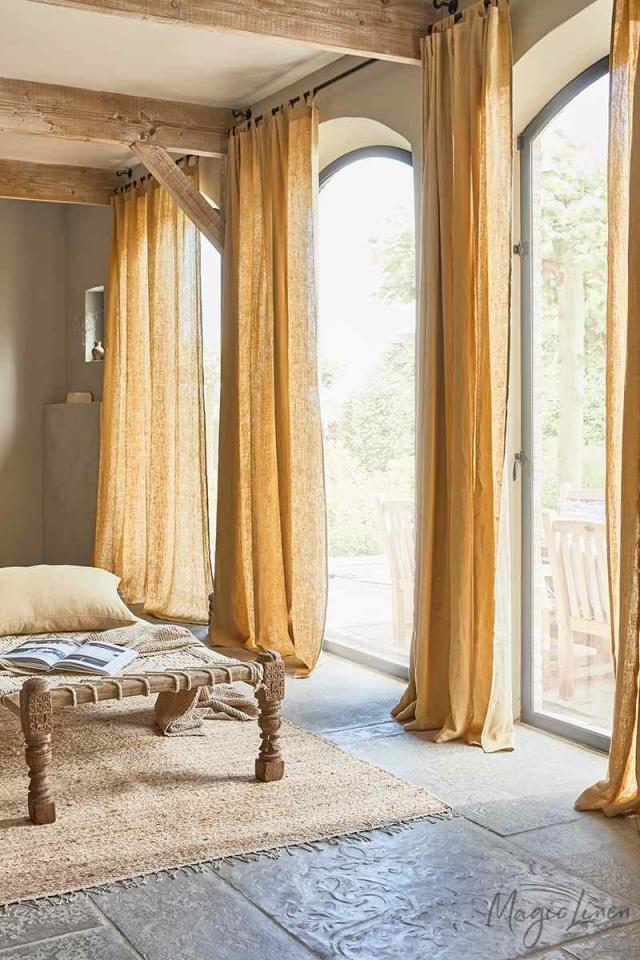 Magic Linen + Tab Top Linen Curtains