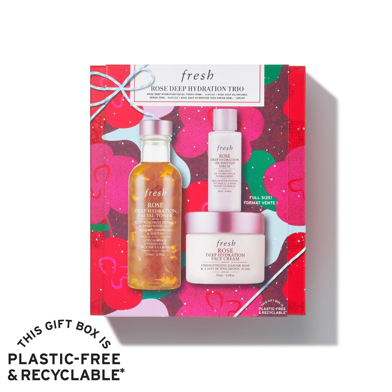 Fresh + Rose Deep Hydration Trio Skincare Set