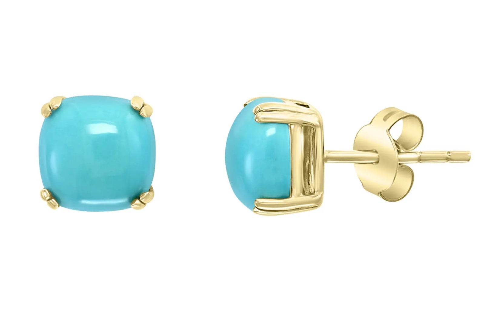 Effy K Yellow Gold Turquoise Stud Earrings